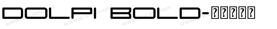 Dolpi Bold字体转换